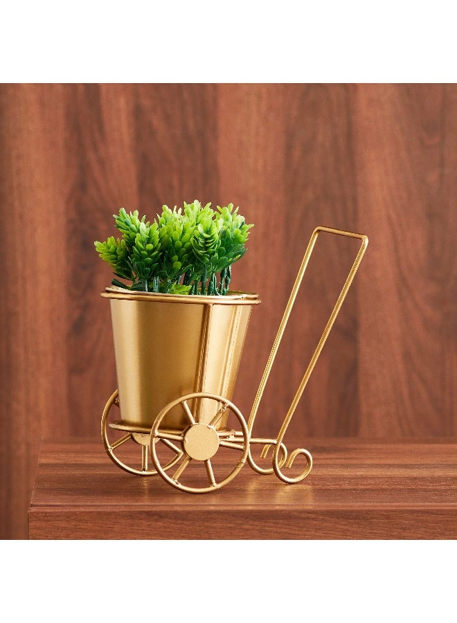 Home Box Ace Metal Trolley Planter 18x18x11 cm - Image 1