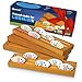 Queensell Loomino Holders Curved Domino Racks Set of 4 Loomino Mexican Train Game Accessories Wooden Domino Trays - Image 2