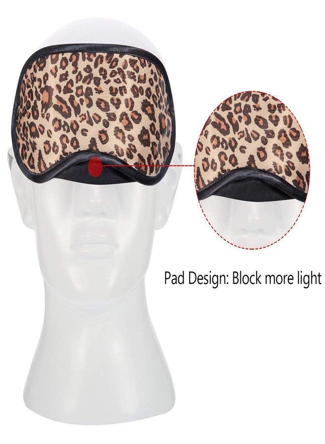 Queenland 10 Pack Leopard Eye Masks Cover Sleep Mask Shade Cover for Sleeping,Shift Work,Office Nap,Relieve Stress,Travel Pouch Night Blindfold Airplane Relaxing Eyeshade Cover with Nose Pad for Men Women Kids - Image 3