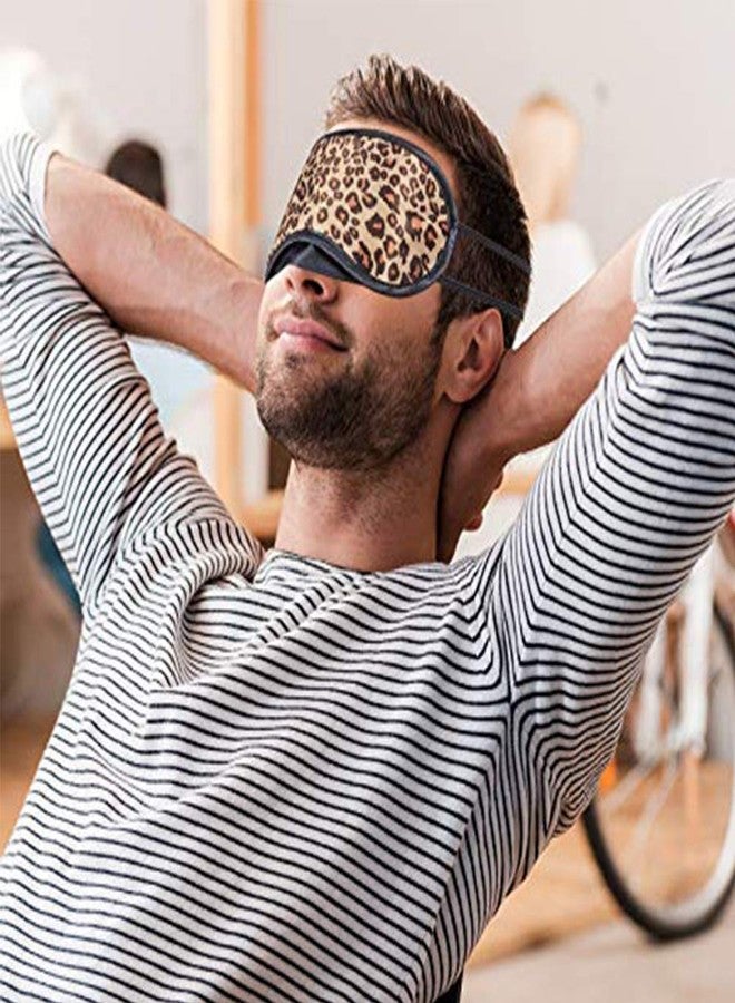 Queenland 10 Pack Leopard Eye Masks Cover Sleep Mask Shade Cover for Sleeping,Shift Work,Office Nap,Relieve Stress,Travel Pouch Night Blindfold Airplane Relaxing Eyeshade Cover with Nose Pad for Men Women Kids - Image 5