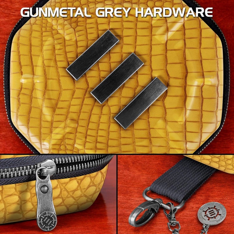 ENHANCE DND Dice Tray and Case - Collector's Edition DND Dice Holder up to 150 D&D Shakers with Hard Shell Exterior and Protective Soft Interior - Rolling Tray Perfect for Game Night (Dragon Gold) - Image 5