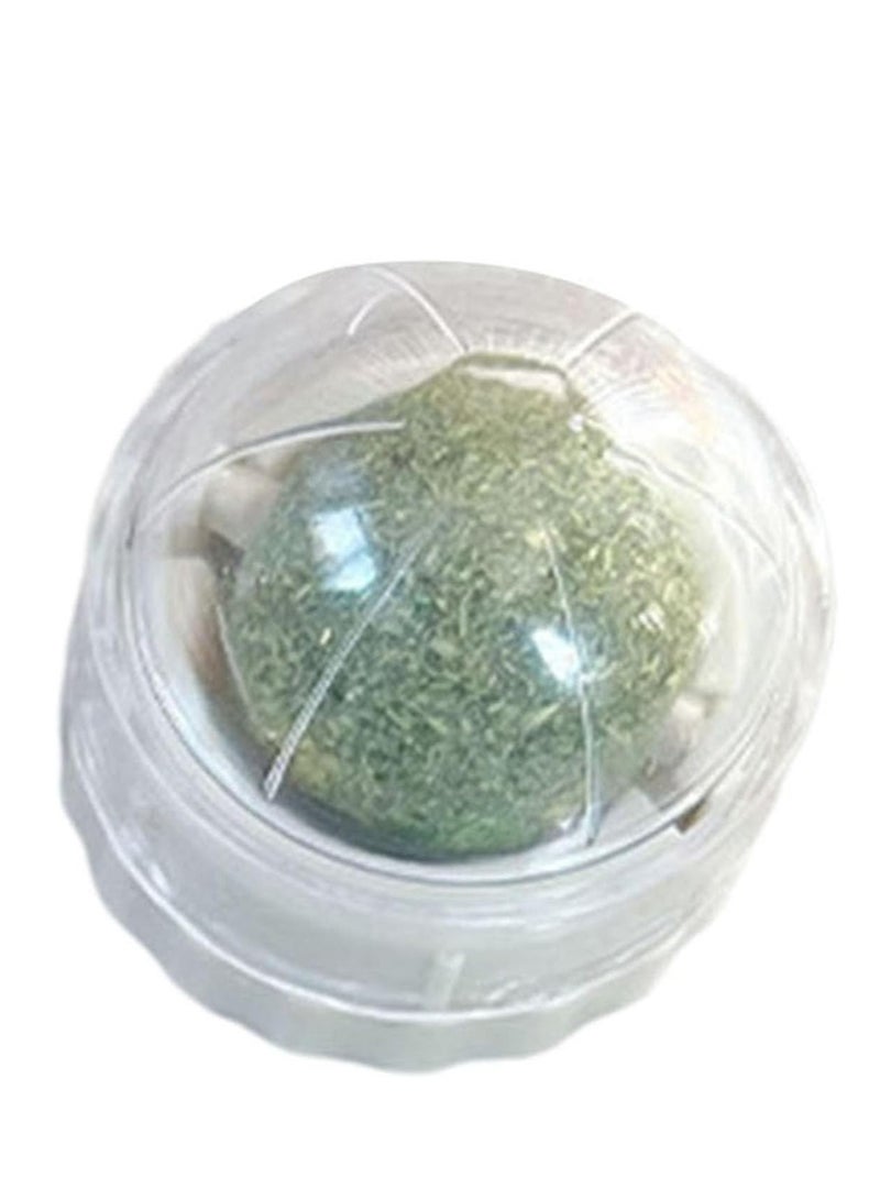 Catnip Wall Ball Toy for Cats Stick-on Design Teeth Grinding Freshens Breath Cartoon Style Cat Toy