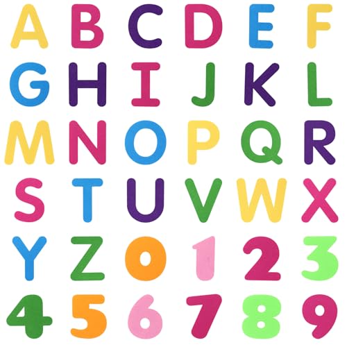 BXI 36 Pcs Alphabets Numbers Letters Felt Board Story Pieces Set for Toddlers Preschool Kindergarten Precut Felt Figures for Preschool Crafts Activity Early Learning Storytelling - Image 1