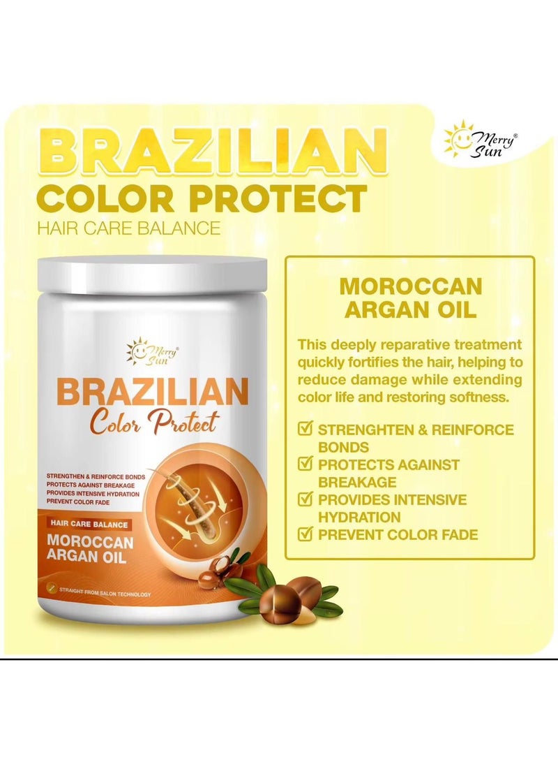 merry sun Original Merry Sun Brazillian Color Protect Hair Care Balance - Moroccan Argan Oil 1000ml - Image 1