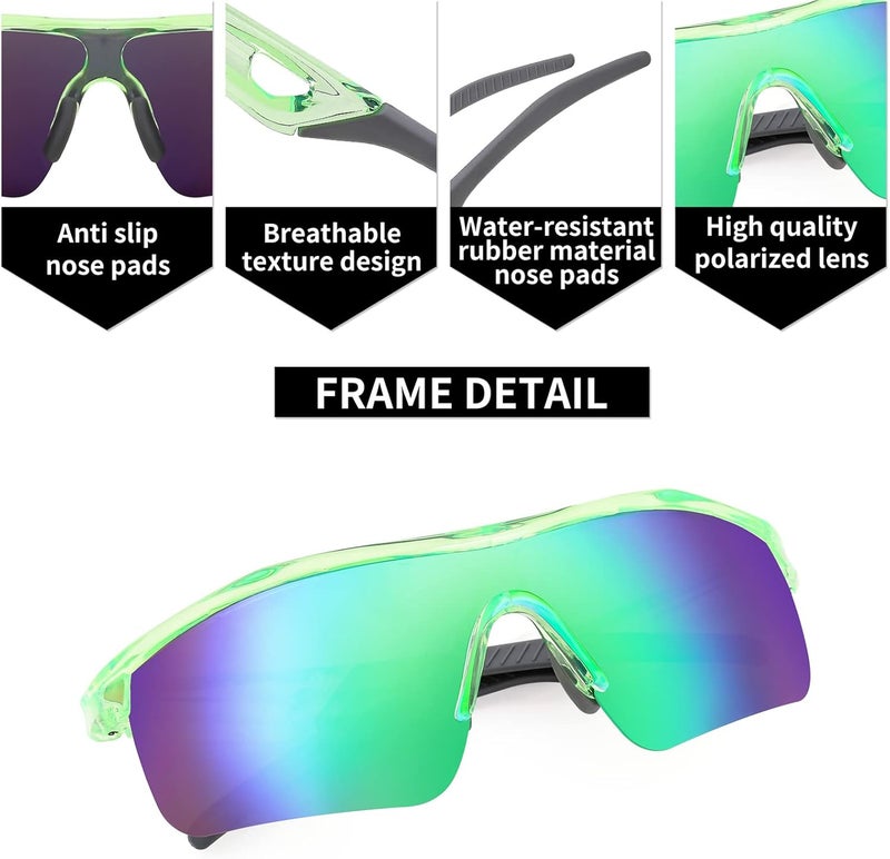 FEISEDY Kids Teens Baseball Polarized Sunglasses Sports TR90 Frame Boys Girls Cycling B2454 - Image 2