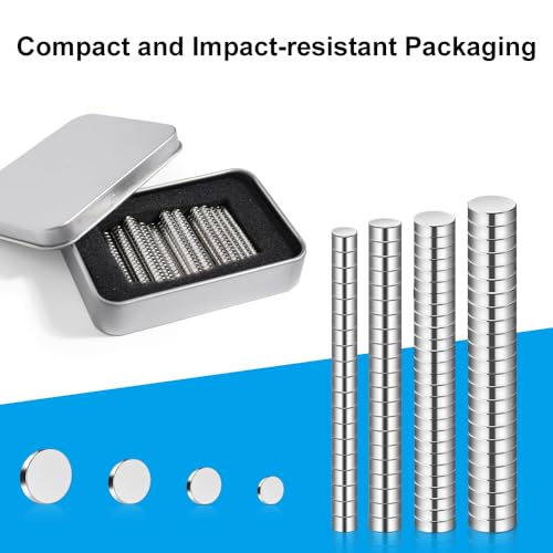 RHINOCATS 400Pcs Small Magnets, 4 Different Sizes Tiny Mini Magents, Multi-Use for Fridge, DIY, Office, Hobbies, Crafts and Science - Image 2