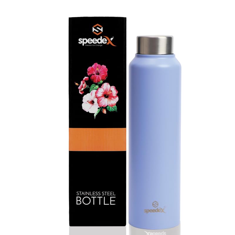 Speedex 1 Litre Stainless Steel Water Bottle - Pastel Purple | Set of 1, Steel Cap | 1000 ml Bottle for Kids, Girls, Boys, School, Adults, Office, Gym - Image 1
