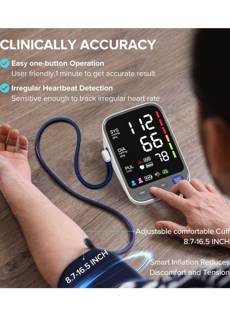 Joshberg Blood Pressure Machine, Automatic Digital Upper Arm Blood Pressure Monitor with Adjustable Large Cuff  - Image 2