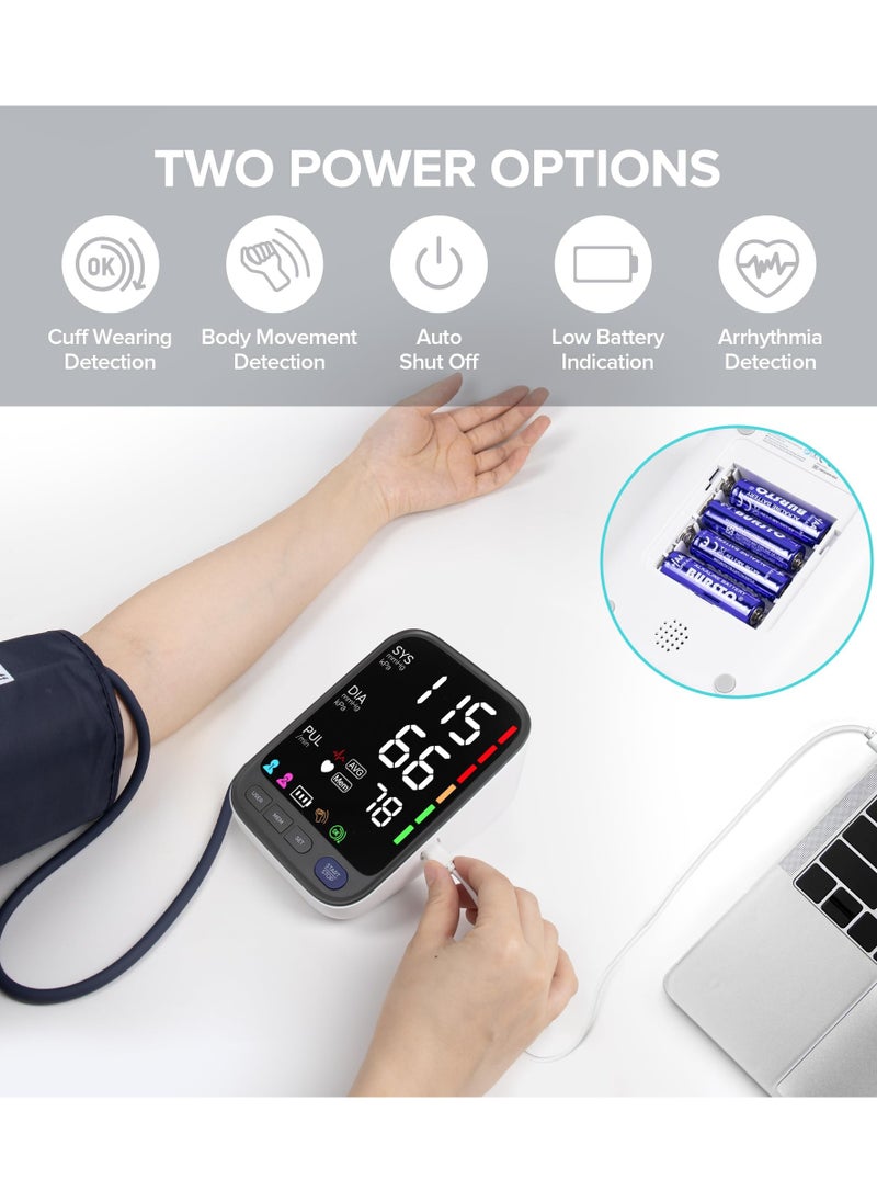 Joshberg Blood Pressure Machine, Automatic Digital Upper Arm Blood Pressure Monitor with Adjustable Large Cuff  - Image 4