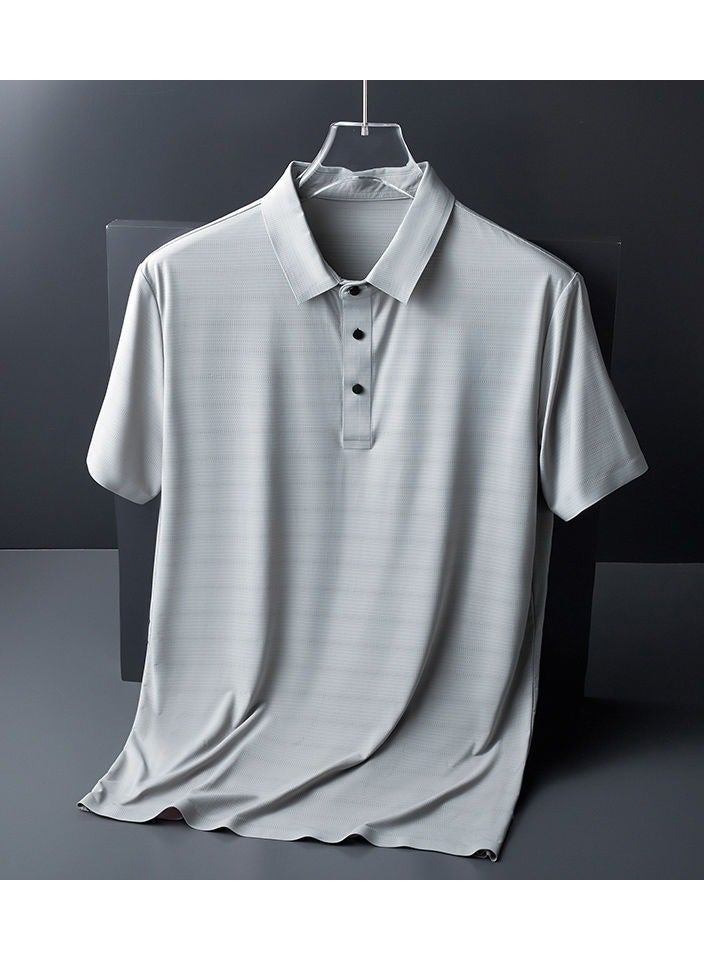 KUYING New Casual Thin Ice Silk Short Sleeves 
