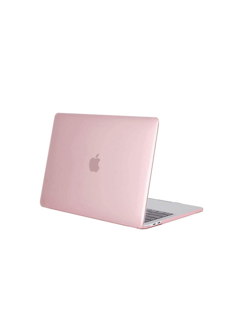 جراب MacBook Pro 13 بوصة 2020 2019 2018 2017 2016 مع شريط لمس A2338 M1 A2289 A2251 A2159 A1989 A1706 A1708 ، غطاء صلب غير لامع وغطاء لوحة مفاتيح وواقي شاشة ، وردي