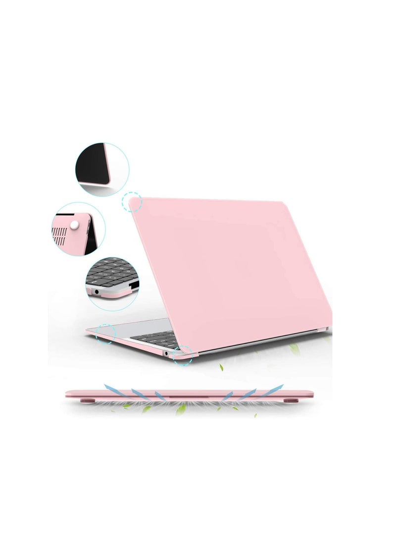 جراب MacBook Pro 13 بوصة 2020 2019 2018 2017 2016 مع شريط لمس A2338 M1 A2289 A2251 A2159 A1989 A1706 A1708 ، غطاء صلب غير لامع وغطاء لوحة مفاتيح وواقي شاشة ، وردي