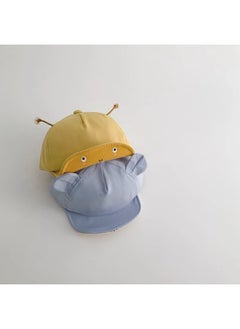 Generic Little Red Book Recommend Baby Hat 2024 Cute Super Cute Ins Soft Brim Sun Protection Baby Cap Sun Visor Hat-Color:light Blue--Specifications:44-46CM (recommended Age 3 Months -16 Months)  - Image 4