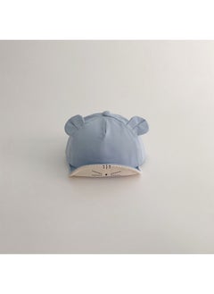 Generic Little Red Book Recommend Baby Hat 2024 Cute Super Cute Ins Soft Brim Sun Protection Baby Cap Sun Visor Hat-Color:light Blue--Specifications:44-46CM (recommended Age 3 Months -16 Months)  - Image 1