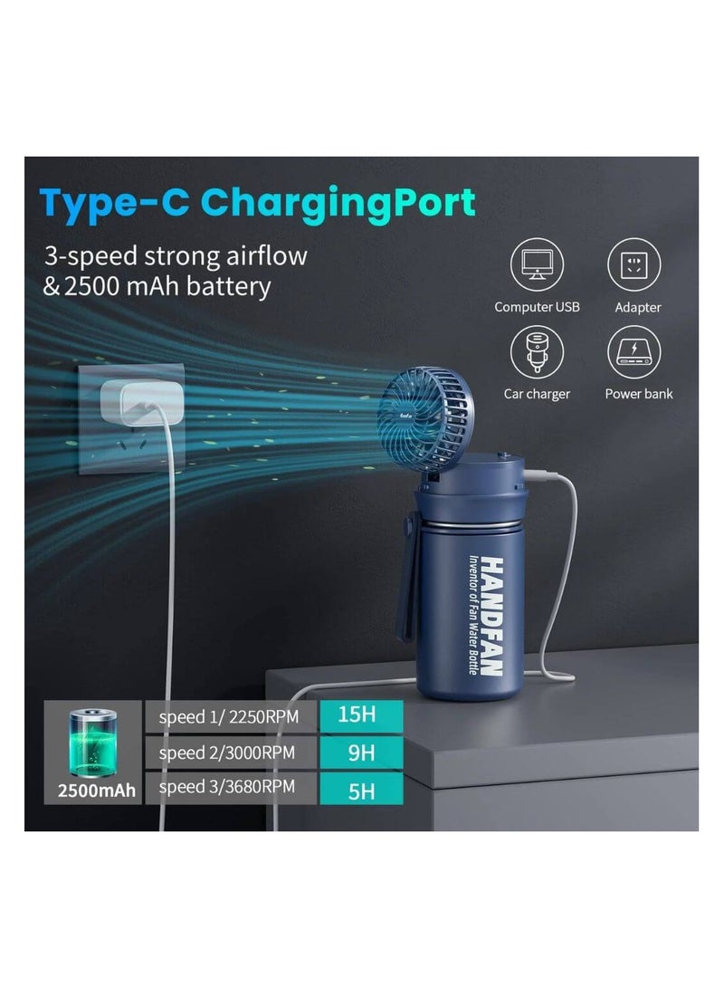 HandFan Water Bottle with Fan 12oz/24oz Hot & Cold - Image 3