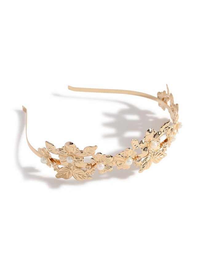 SOHI Gold plated Hair band for Women and Girls | Stones, Crystals, Embellished | Head Jewellery for women | Hair belt for girls | Fancy hair band | Hair Accessories for brides | Stylish & Trendy - Image 1