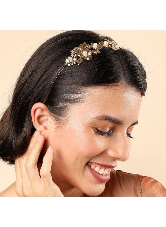 SOHI Gold plated Hair band for Women and Girls | Stones, Crystals, Embellished | Head Jewellery for women | Hair belt for girls | Fancy hair band | Hair Accessories for brides | Stylish & Trendy - Image 4