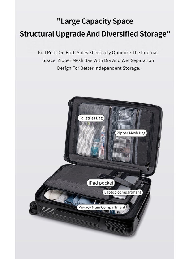 أركتيك هانتر LGX001 انش-20 استمتع بتجربة سفر فاخرة تجمع بين الأناقة والمتانة مع حقيبة آركتيك هانتر LGX001. هذه الحقيبة الصلبة هي الرفيق المثالي لرحلات العمل أو العطلات القصيرة، مصممة لتلبية متطلبات مقصورة الطائرة (الأمتعة المحمولة). - Image 5