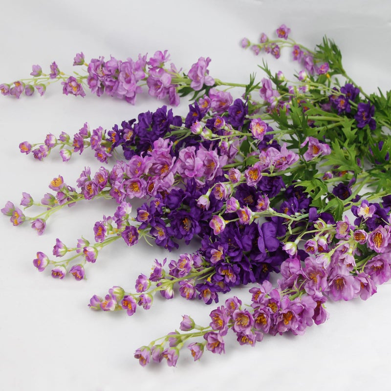 CITYES 3 Pcs Delphinium Artificial Flowers Bulk 35" Long Stem Silk Larkspur Flowers Artificial Snapdragon Flower Stems Purple Faux Bouquet for Tall Vase Floral Arrangements Home Outdoor Wedding Decor - Image 3