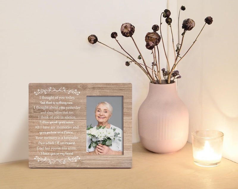 Orchroma I Thought of You Today Memorial Picture Frame - Sympathy Gifts Bereavement Gifts for Loss of Loved One In Loving Memory Photo Frame Gift Memorial Condolences Remembrance Gift 8x10 in - Image 3