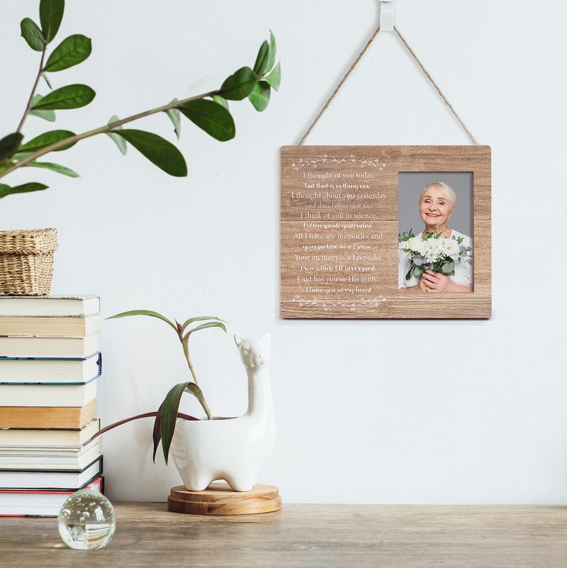 Orchroma I Thought of You Today Memorial Picture Frame - Sympathy Gifts Bereavement Gifts for Loss of Loved One In Loving Memory Photo Frame Gift Memorial Condolences Remembrance Gift 8x10 in - Image 4
