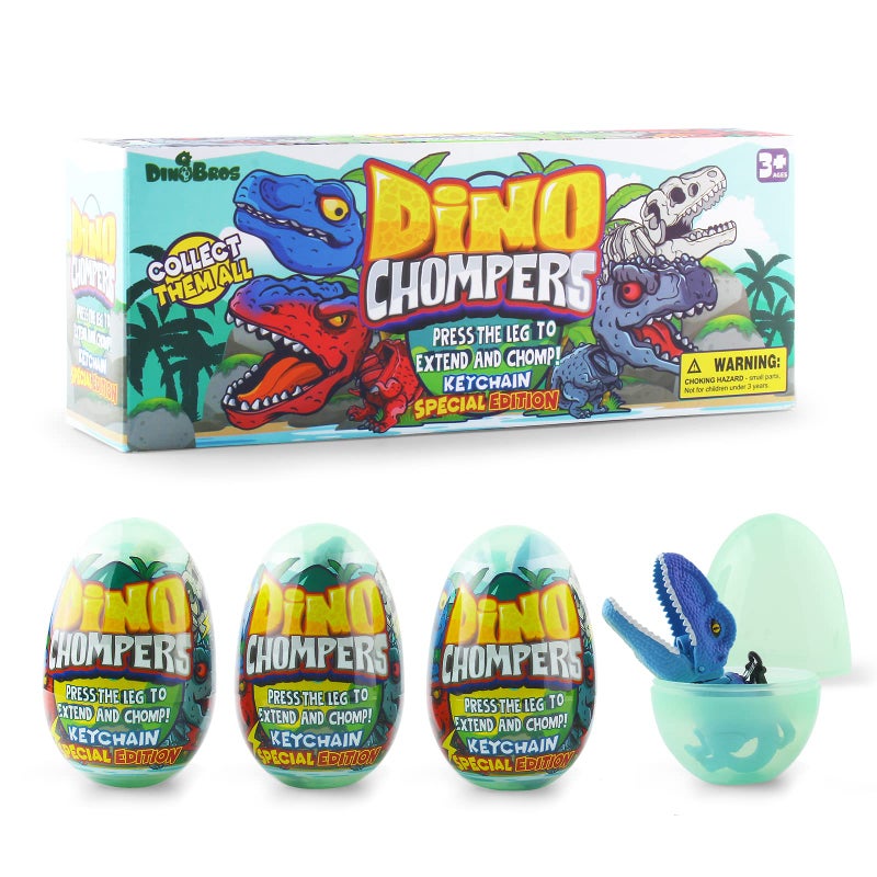 DINOBROS Surprise Eggs with Dinosaur Toys Inside, Mystery Eggs Toy Filled with Dino Chomper Keychains Birthday Party Favors for Boys and Girls 3-5 - Image 4