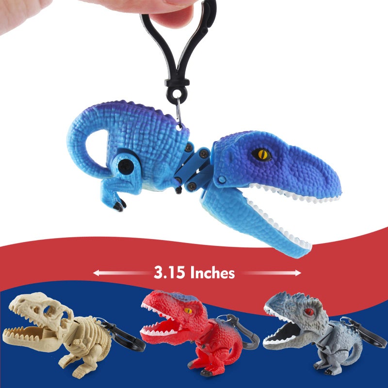 DINOBROS Surprise Eggs with Dinosaur Toys Inside, Mystery Eggs Toy Filled with Dino Chomper Keychains Birthday Party Favors for Boys and Girls 3-5 - Image 3