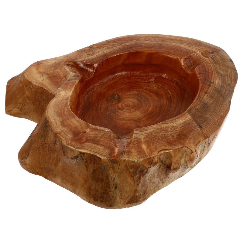Wooden Ashtray Multifunctional Irregular Shape Medium Size 18 23cm Home Patio Decor - Image 2