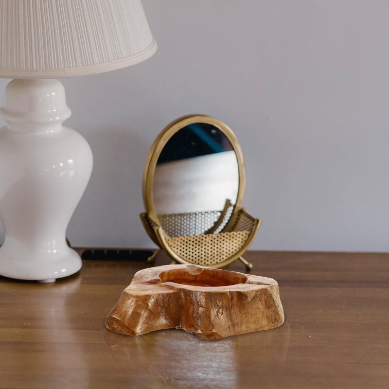 Wooden Ashtray Multifunctional Irregular Shape Medium Size 18 23cm Home Patio Decor - Image 5