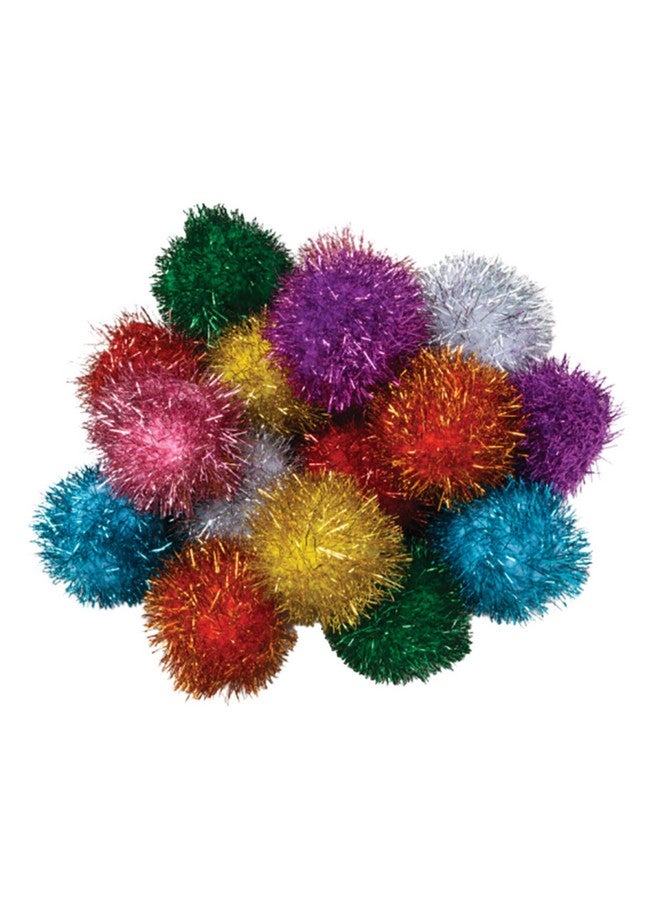 Creativity Street Glitter Poms 2" X 16-Piece Assorted - Image 1