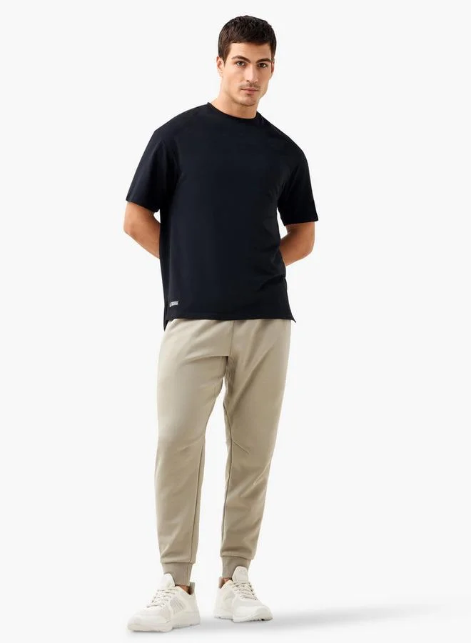 ADOT by Splash Panelled Joggers with Drawstring Closure and Pockets