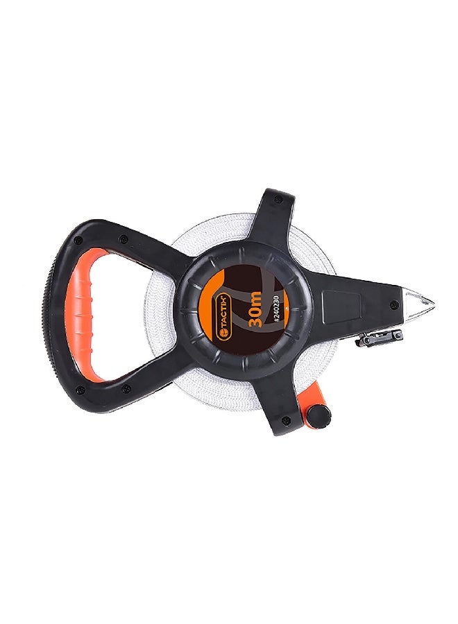 تاكتيكس 240730 شريط قياس طويل بمقبض أسود وأبيض 30 متر × 13 ملم - Image 2