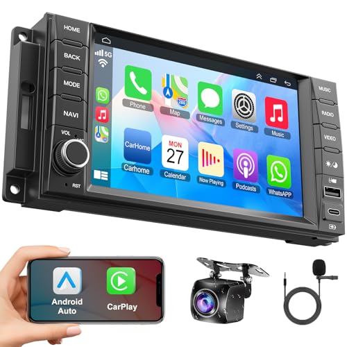 Adapter-Universe Car Radio Stereo for Dodge Ram Pickup 1500/2500(2009-2012),for Dodge Challenger&Avenger(2008-2014), Android 13.0 (4G RAM 64G ROM) Touch Screen with Wireless Carplay& Android Auto - Image 1
