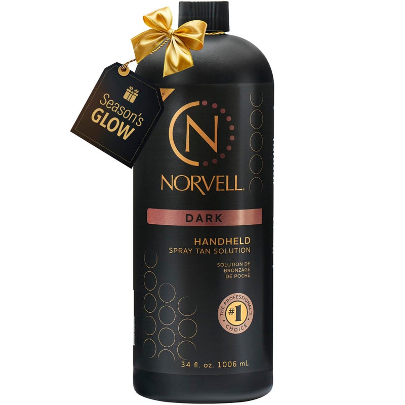 Norvell Premium Spray Tan Solution Dark 34 fl oz â€“ Professional Sunless Tanning Formula for Deep Natural Bronze, Streak-Free, Fast-Drying, Long-Lasting Sunless Color - Image 1