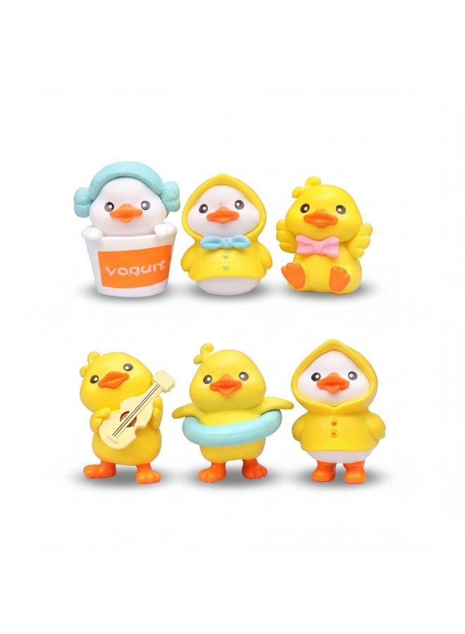 طقم ديكور سيارة بط مضحك 6 قطع إكسسوارات لطيفة ومبتكرة 🐥 - Image 5