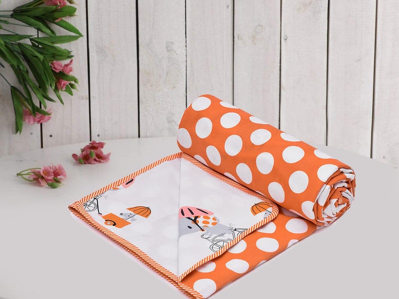 RUSTIC LINEN Super Soft Cotton Single Dohar 57X87(inches), Reversible Bed Dohar with Lahariya Border, Single Size Reversible Dohar - Image 2