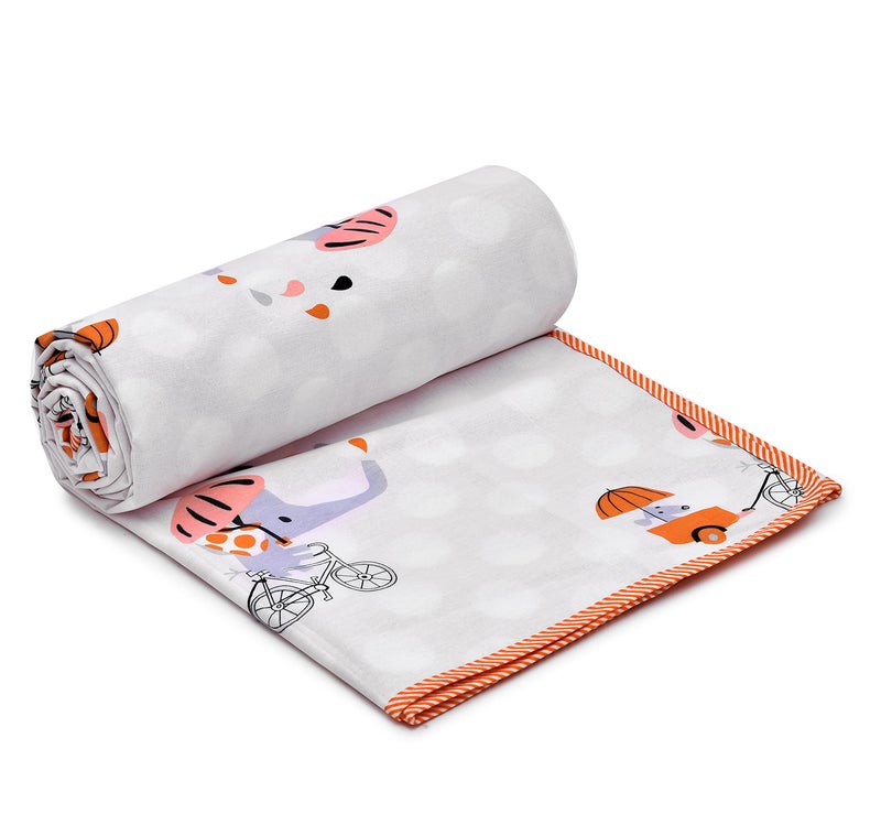 RUSTIC LINEN Super Soft Cotton Single Dohar 57X87(inches), Reversible Bed Dohar with Lahariya Border, Single Size Reversible Dohar - Image 5