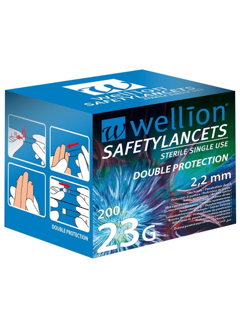 ويليون 200 قطعه إبر وخز سيفتي لانست مقاس 23 ج - Image 3