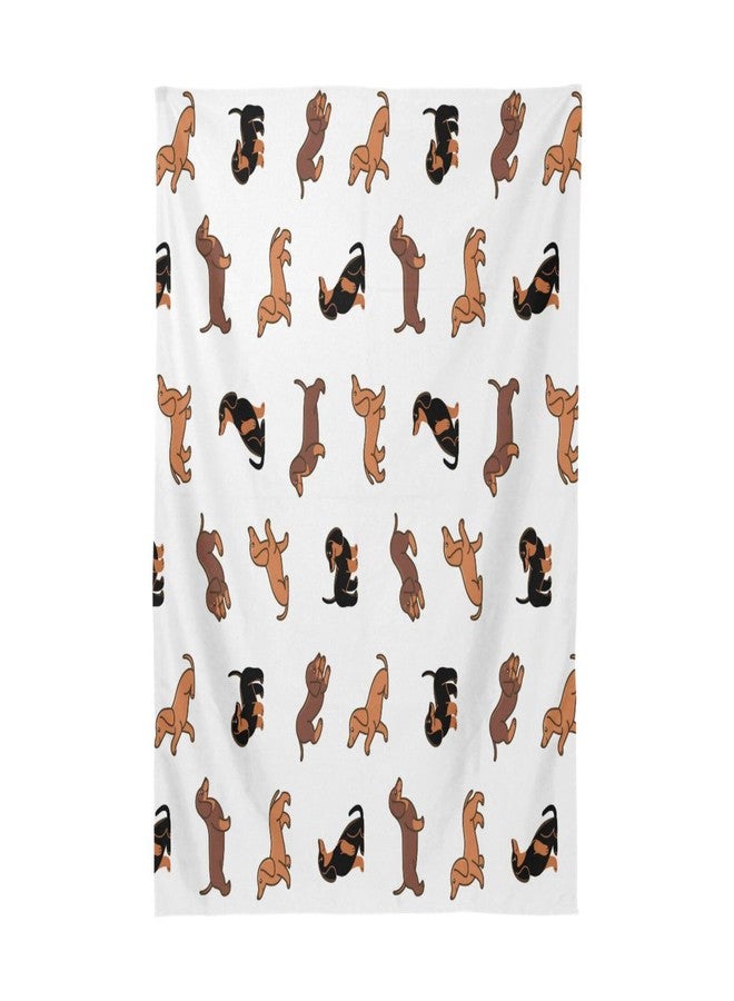 YETTASBIN Cute Dachshund Dog Square Tablecloth, Waterproof Stain Wrinkle Resistant Washable Polyester Table Cover for Picnic Dinner Holiday Kitchen Party Decor, 54 x 54 in - Image 2