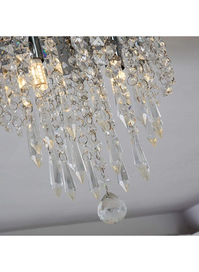 CRYSTA WORLD K9 Crystal Chandelier Modern Light Fixture(Warm White) (Design 18) L14/W14/H12 - Image 3