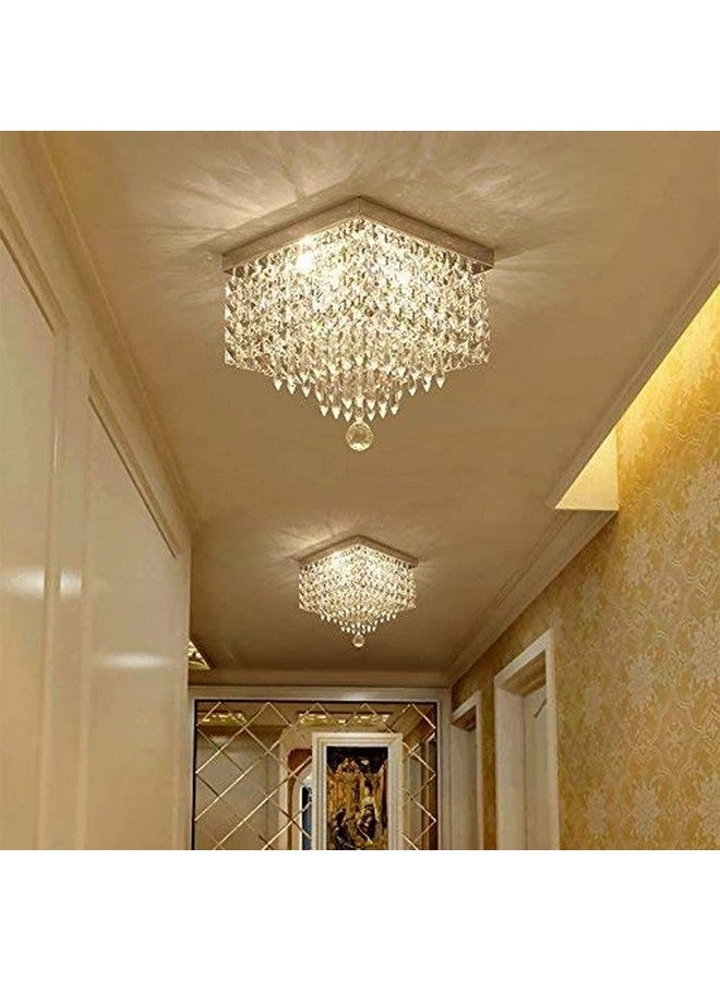 CRYSTA WORLD K9 Crystal Chandelier Modern Light Fixture(Warm White) (Design 18) L14/W14/H12 - Image 2