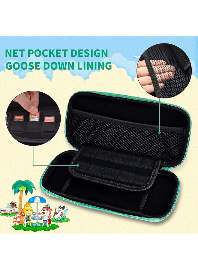 أكس سبرينج حقيبة حمل لجهاز Switch Lite، حقيبة سفر محمولة مع 10 خراطيش ألعاب، غطاء واقٍ للتخزين مقاوم للماء، حقيبة تخزين مضيفة لملحقات وحدة التحكم Switch Lite - Image 5