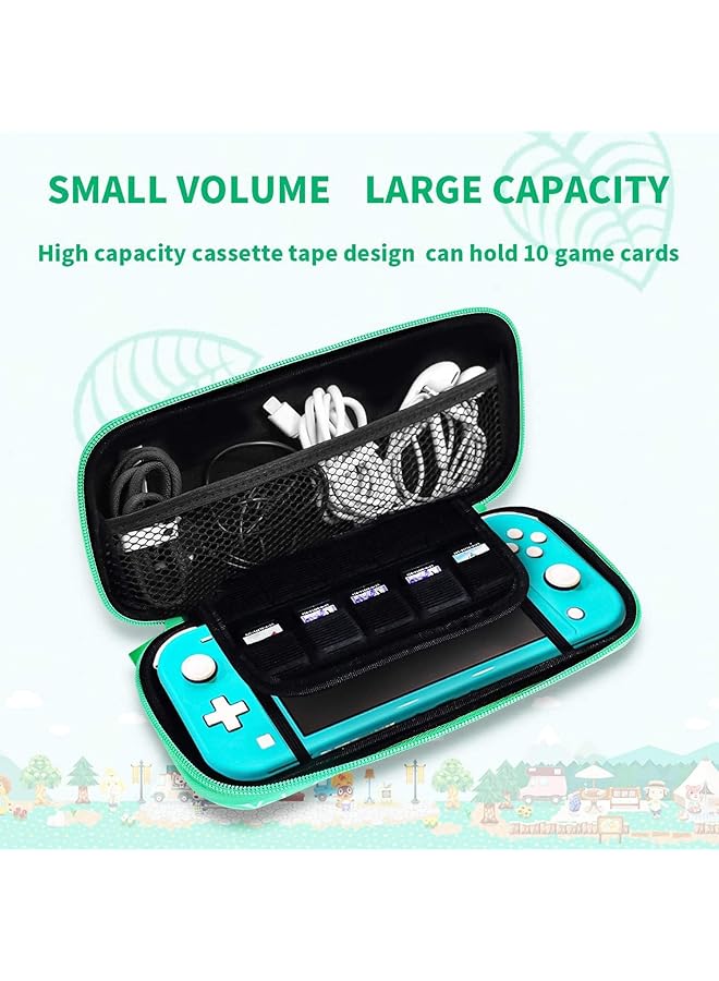 أكس سبرينج حقيبة حمل لجهاز Switch Lite، حقيبة سفر محمولة مع 10 خراطيش ألعاب، غطاء واقٍ للتخزين مقاوم للماء، حقيبة تخزين مضيفة لملحقات وحدة التحكم Switch Lite - Image 3