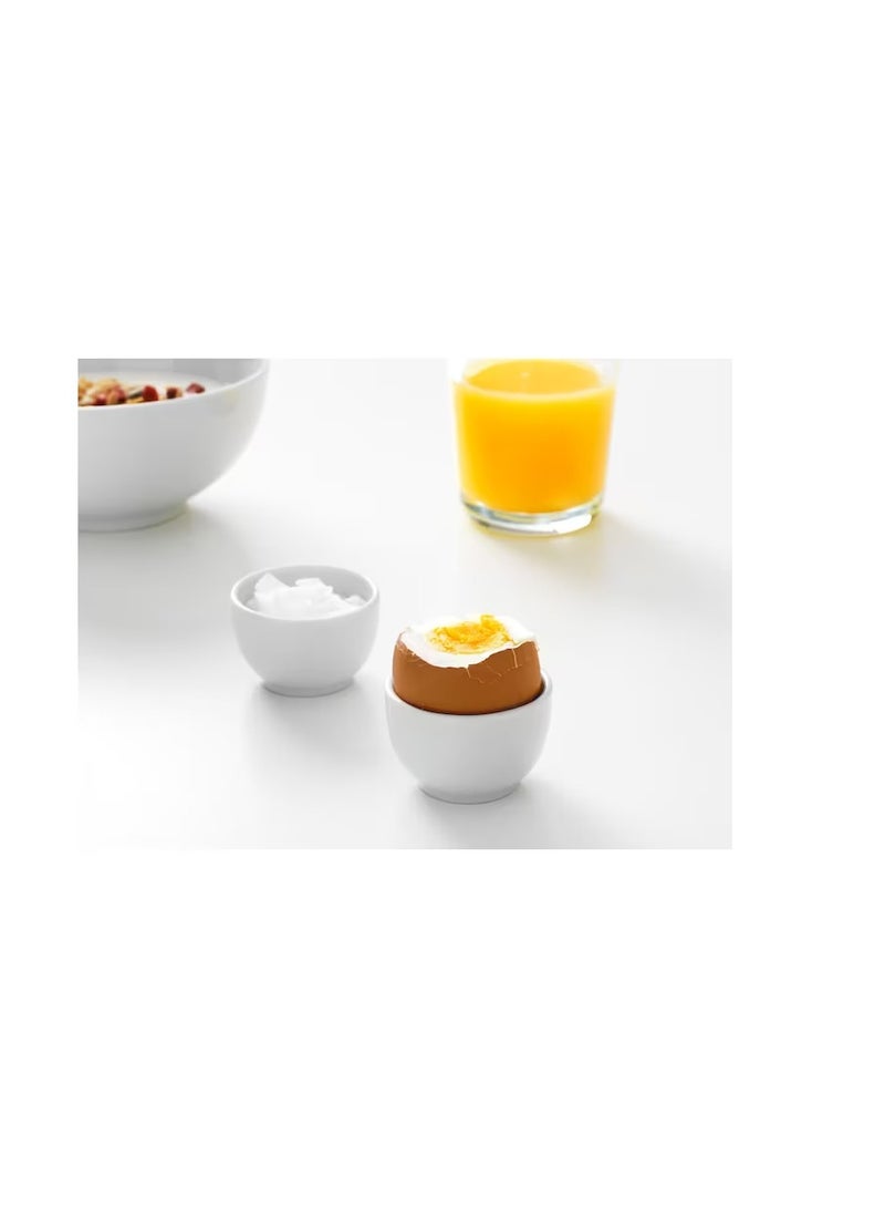 Bowl/egg cup, rounded sides white5 cm - Image 2