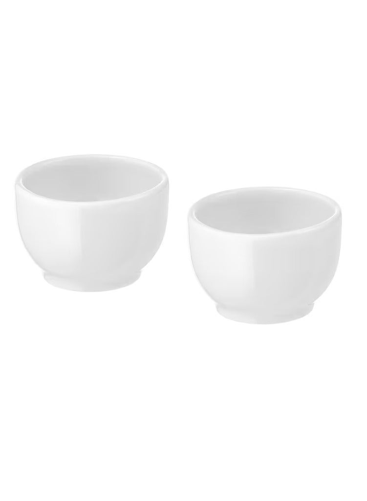 Bowl/egg cup, rounded sides white5 cm - Image 1