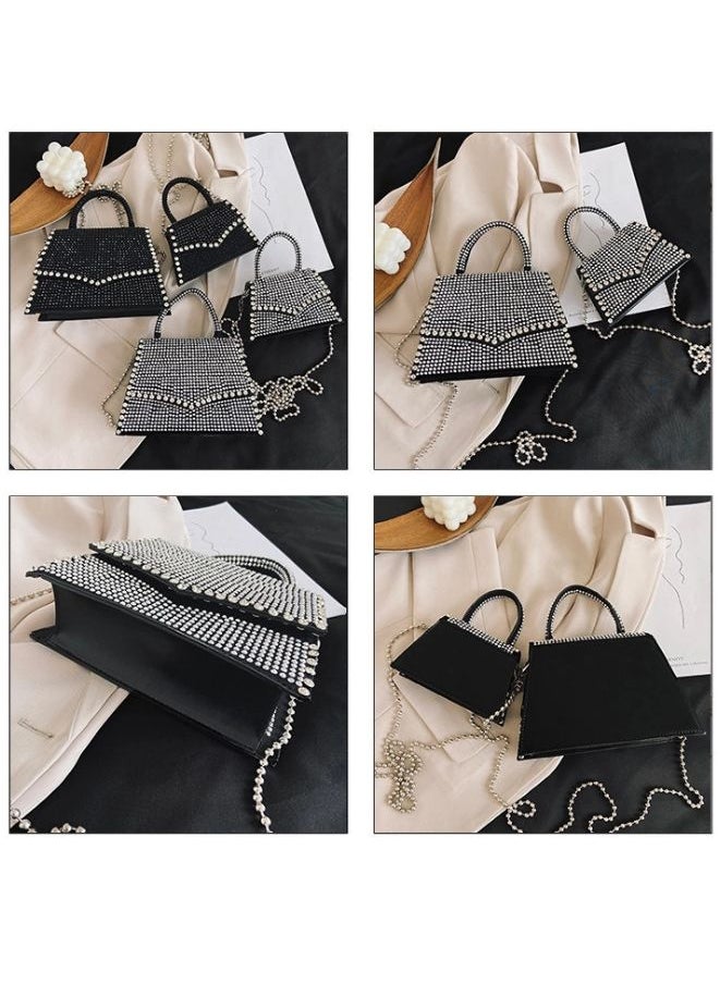 Generic - Women Rivets Evening Clutch Purse | Small Shoulder Bag Party Wristlet Handbag | Black - Image 1