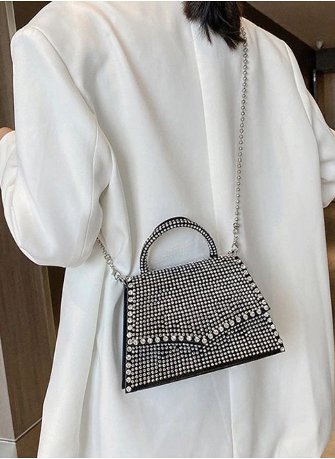 Generic - Women Rivets Evening Clutch Purse | Small Shoulder Bag Party Wristlet Handbag | Black - Image 1