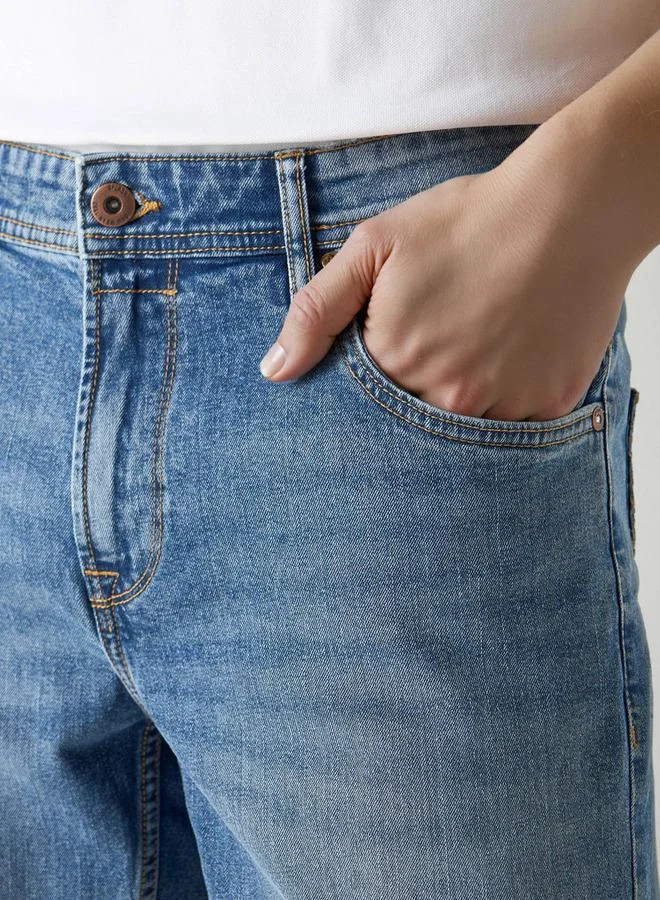 Splash FAV BLUE Men Straight Fit High Rise Jeans for Men | Best Price UAE