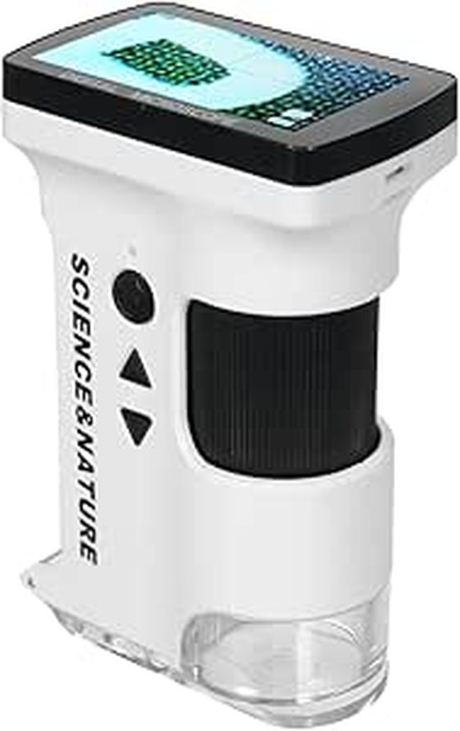 ميكروسكوب يدوي للأطفال 6X 80X عالي الدقة بشاشة 2.7 بوصة فيديو وصور هدية تعليمية - Image 1