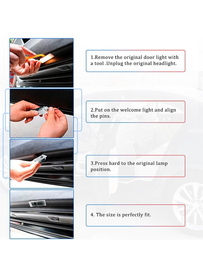 Ocean 2 Pack LED Car Door Logo Light Courtesy Projector Laser Welcome Lights - Image 5